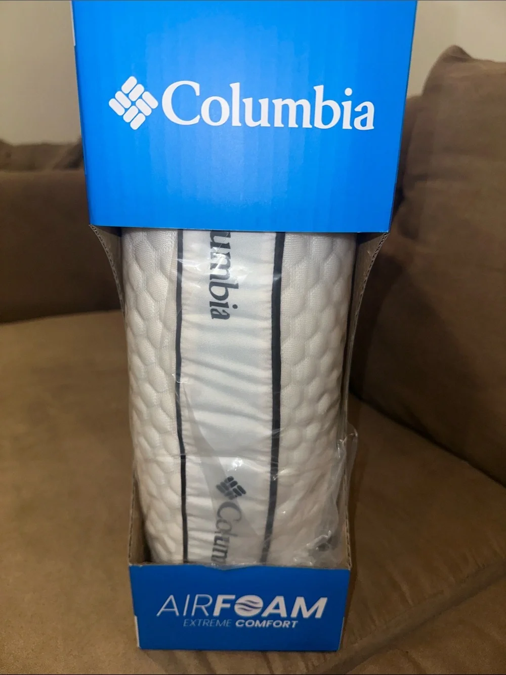 Cooling Quilted Memory Foam Pillow - White